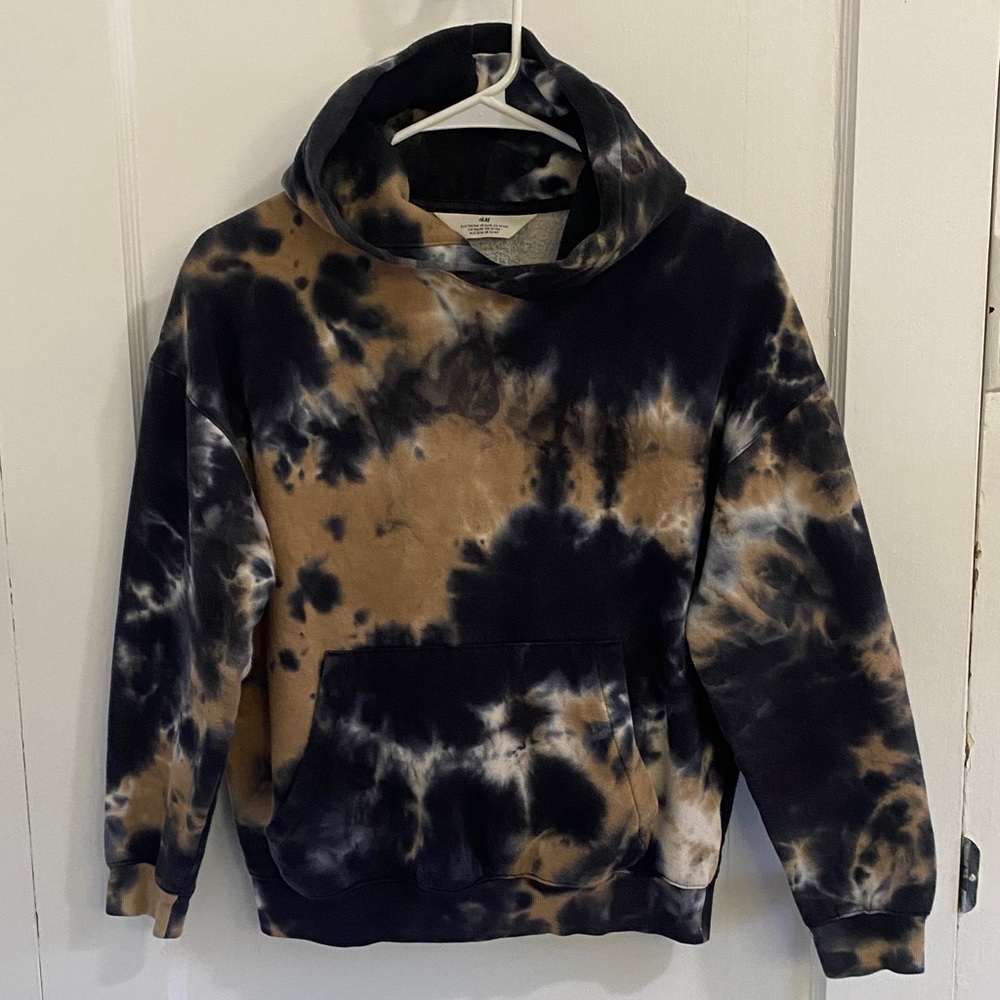 H&M Kids Tie-Dye Hoodie and Sweat Pants- Black and Brown